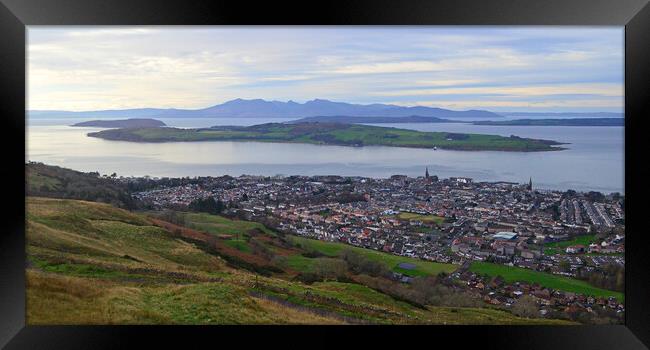 Largs and islands on the Firth of Clyde, Framed Print by Allan Durward Photography