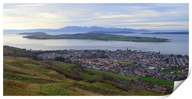 Largs and islands on the Firth of Clyde, Print by Allan Durward Photography
