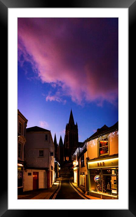 Truro Cathedral from  St Mary's Street Framed Mounted Print by Maggie McCall