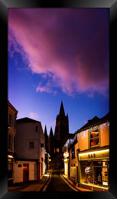 Truro Cathedral from  St Mary's Street Framed Print by Maggie McCall