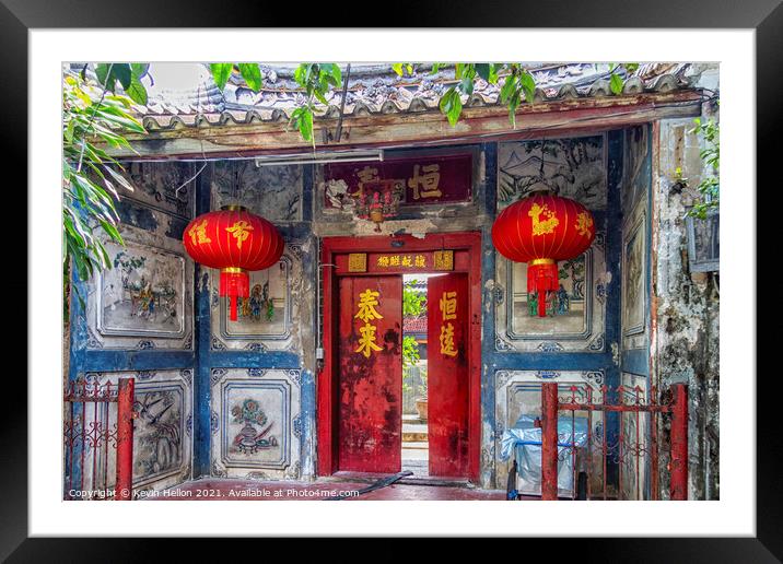 Old Chinese House Framed Mounted Print by Kevin Hellon