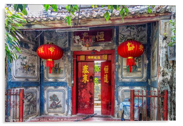 Old Chinese House Acrylic by Kevin Hellon