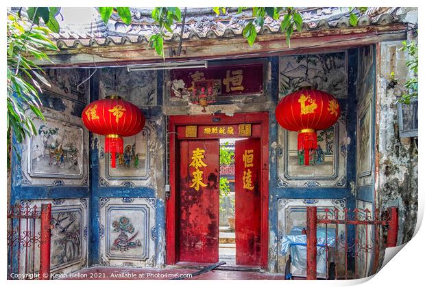 Old Chinese House Print by Kevin Hellon