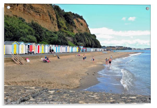 Hope beach, Shanklin, Isle of Wight, UK. Acrylic by john hill