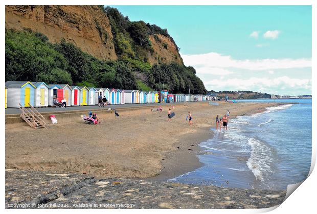 Hope beach, Shanklin, Isle of Wight, UK. Print by john hill