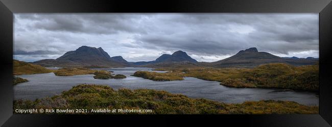 Assynt Panoramic Framed Print by Rick Bowden