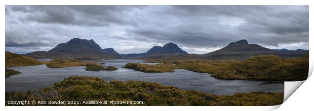 Assynt Panoramic Print by Rick Bowden