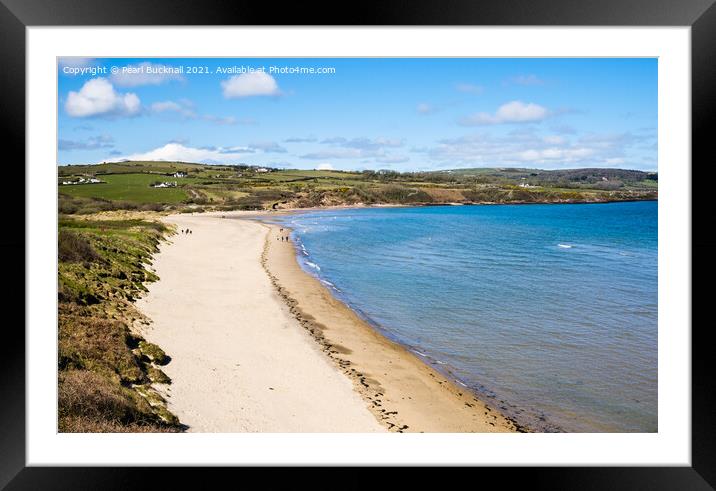 Sandy Lligwy Beach Anglesey Wales Framed Mounted Print by Pearl Bucknall