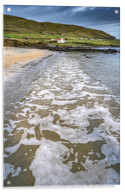 Dramatic seascape at Levenwick, Shetland Acrylic by Richard Ashbee