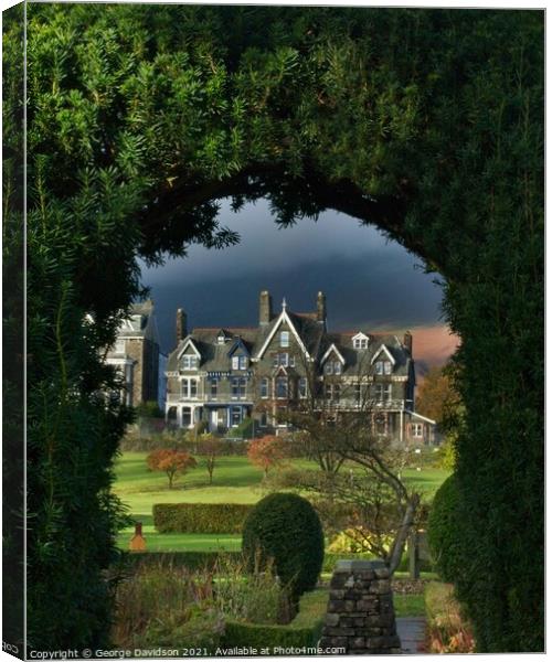 Framed Guest House  Canvas Print by George Davidson