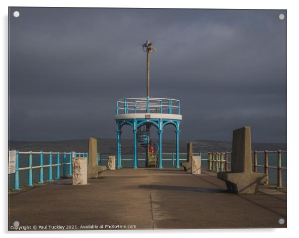 Stone Pier, Weymouth  Acrylic by Paul Tuckley