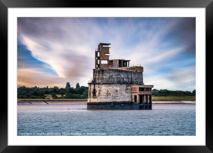 Grain Tower Battery Framed Mounted Print by Wight Landscapes