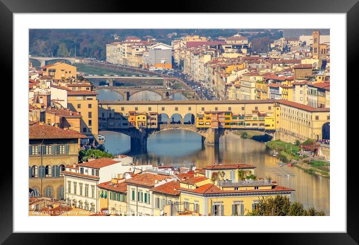 Ponte Vecchio Bridge Florence Framed Mounted Print by Margaret Ryan