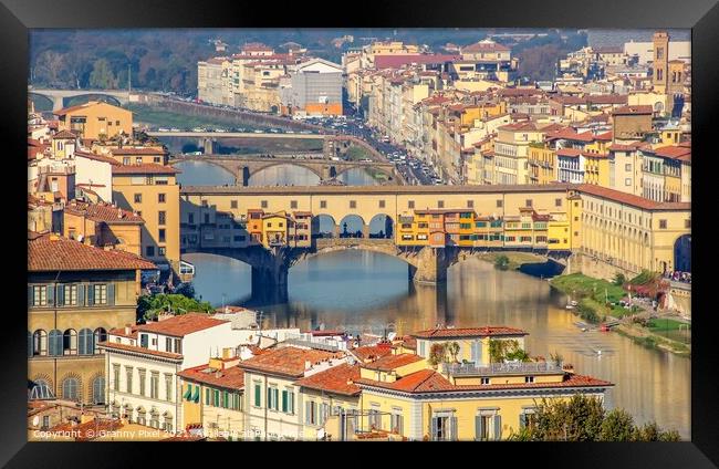 Ponte Vecchio Bridge Florence Framed Print by Margaret Ryan