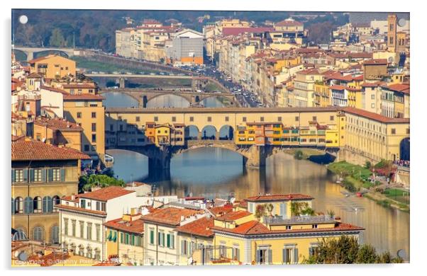 Ponte Vecchio Bridge Florence Acrylic by Margaret Ryan