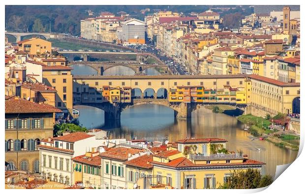 Ponte Vecchio Bridge Florence Print by Margaret Ryan
