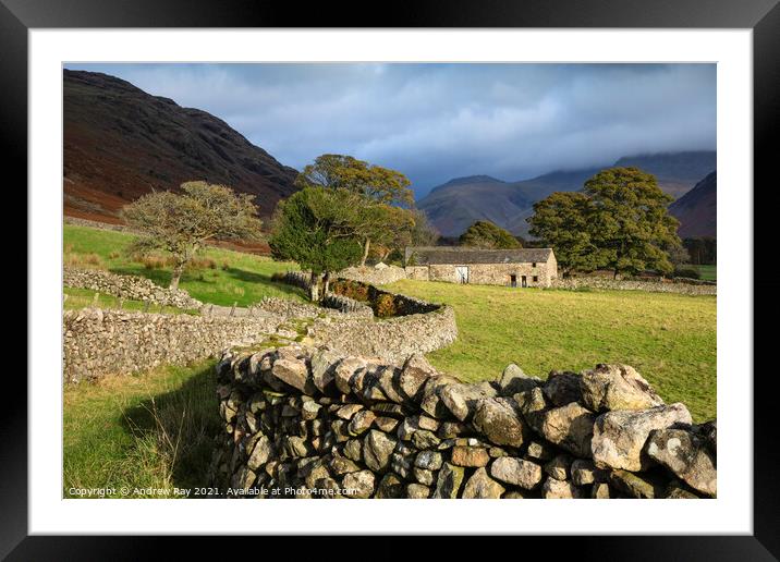 Buckbarrow (Wasdale)  Framed Mounted Print by Andrew Ray