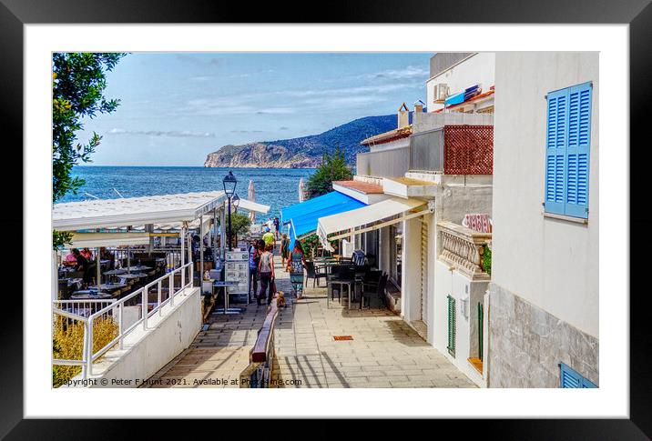 Lunch Time In Sant Elm  Framed Mounted Print by Peter F Hunt