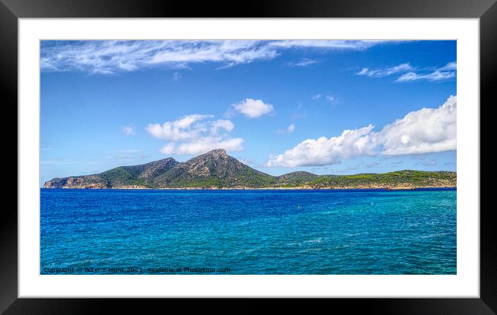 Dragon Island From Sant Elm Mallorca Framed Mounted Print by Peter F Hunt