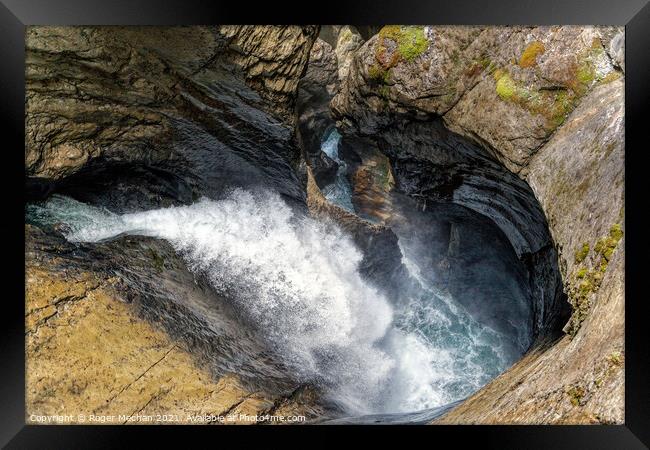 The Melodic Symphony of Falling Water Framed Print by Roger Mechan