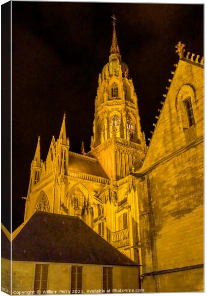 Cathedral Church Bayeux Normandy France Canvas Print by William Perry