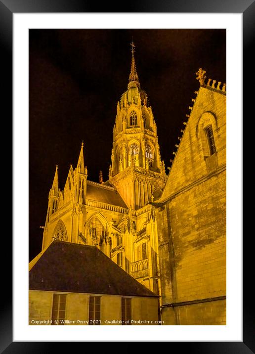 Cathedral Church Bayeux Normandy France Framed Mounted Print by William Perry
