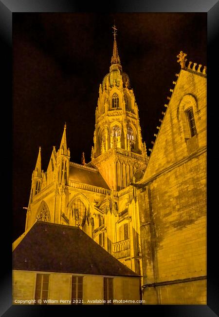 Cathedral Church Bayeux Normandy France Framed Print by William Perry