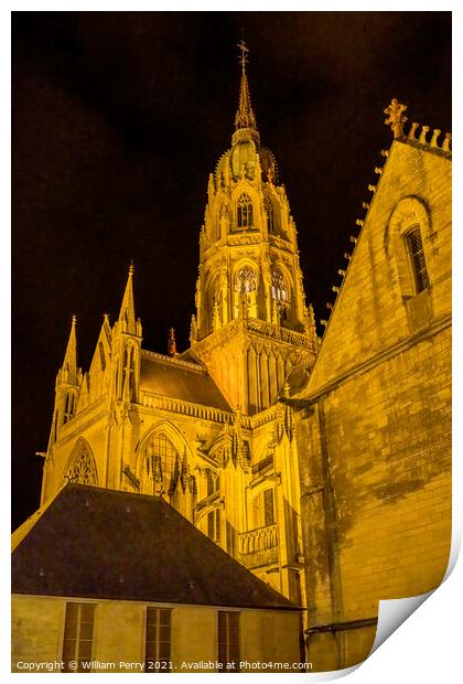 Cathedral Church Bayeux Normandy France Print by William Perry