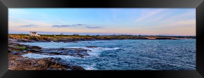 Boobys Bay Constantine Bay Panoramic Framed Print by Oxon Images
