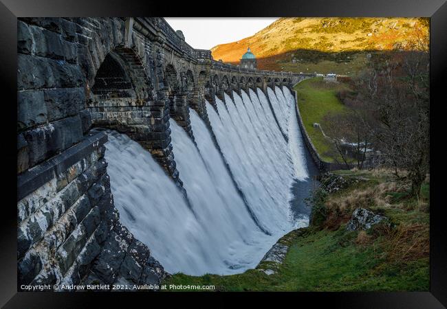 Craig Goch Dam at Elan Valley, UK. Framed Print by Andrew Bartlett