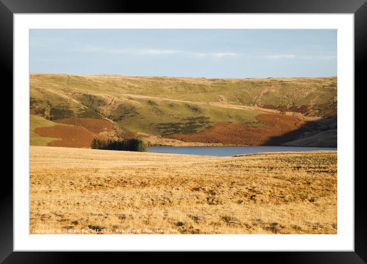 Craig Goch Dam at Elan Valley, UK. Framed Mounted Print by Andrew Bartlett