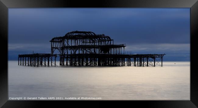 West Pier, Brighton, East Sussex, UK Framed Print by Geraint Tellem ARPS