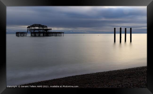 West Pier, Brighton, East Sussex, UK Framed Print by Geraint Tellem ARPS