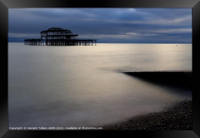 West Pier, Brighton, East Sussex, UK Framed Print by Geraint Tellem ARPS