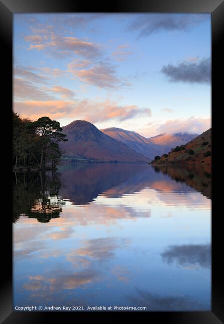 Evening reflections (Wastwater) Framed Print by Andrew Ray