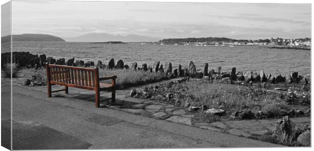 A view from a Millport bench Canvas Print by Allan Durward Photography