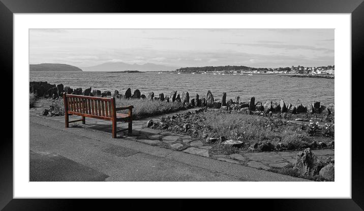 A view from a Millport bench Framed Mounted Print by Allan Durward Photography