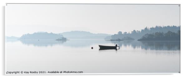 Loch Lomond mist  Acrylic by Kay Roxby