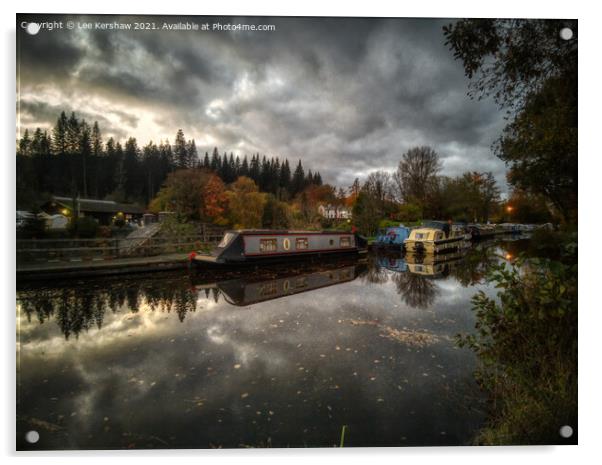 "Twilight Serenity at Goytre Wharf" Acrylic by Lee Kershaw