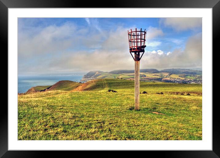 Thorncombe Beacon and Golden Cap Dorset Framed Mounted Print by austin APPLEBY