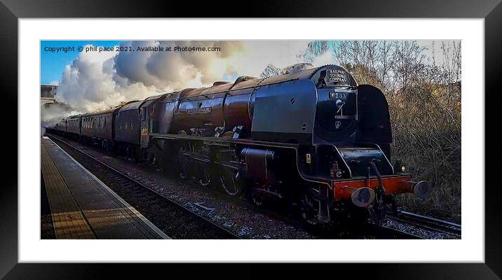 LMS Duchess of Sutherland Framed Mounted Print by phil pace