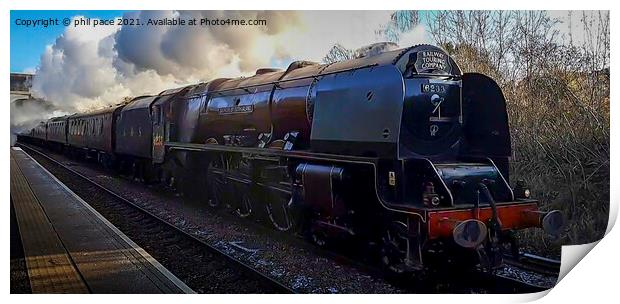 LMS Duchess of Sutherland Print by phil pace