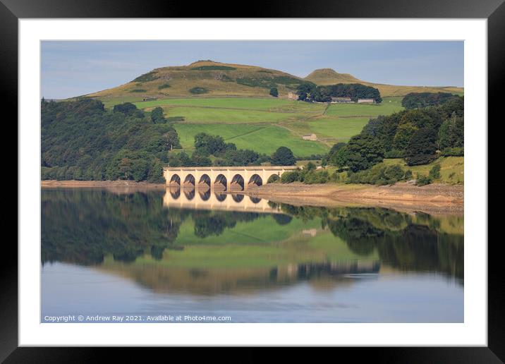 Reflections at Ladybower  Framed Mounted Print by Andrew Ray
