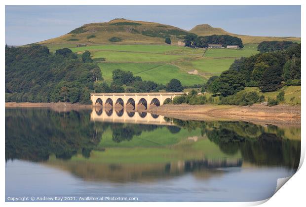 Reflections at Ladybower  Print by Andrew Ray