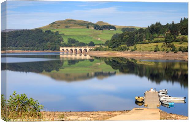 Ladybower Reservoir Canvas Print by Andrew Ray