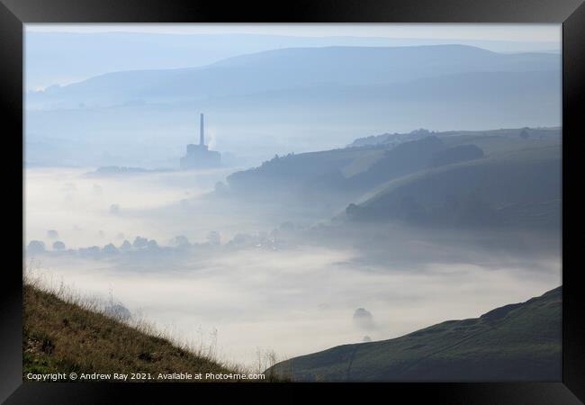 Misty view (Hope Valley) Framed Print by Andrew Ray