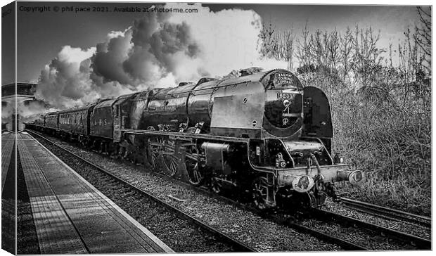 LMS Coronation class Duchess of Sutherland Canvas Print by phil pace