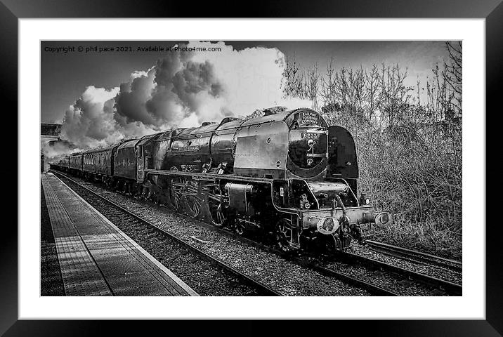LMS Coronation class Duchess of Sutherland Framed Mounted Print by phil pace
