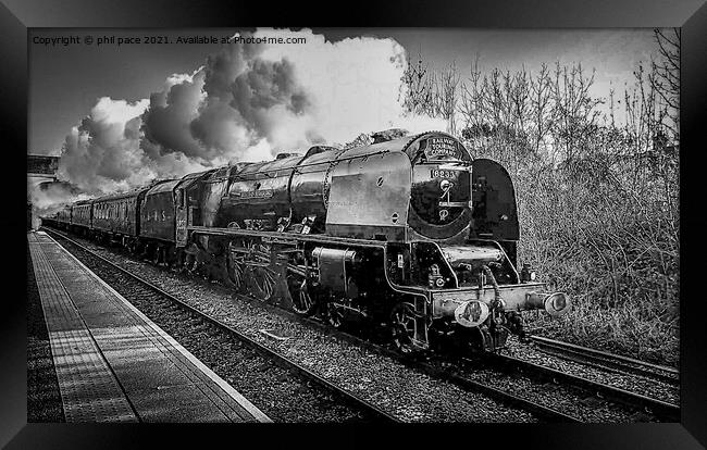 LMS Coronation class Duchess of Sutherland Framed Print by phil pace
