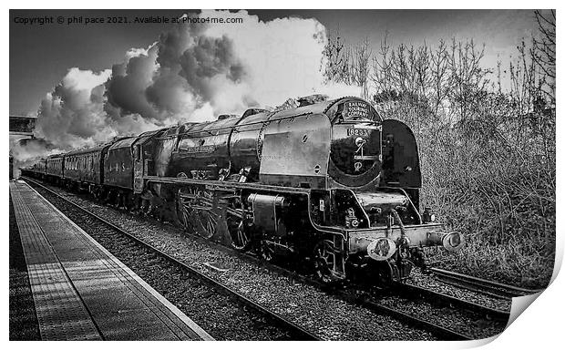 LMS Coronation class Duchess of Sutherland Print by phil pace